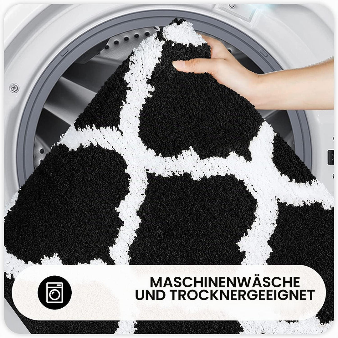 Homaxy rutschfest Badematte Badezimmerteppich Waschbar Hochflor Badteppich Flauschige Mikrofaser Bad