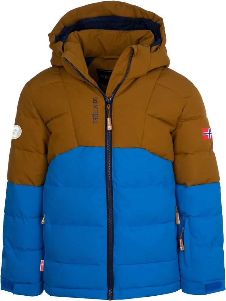 Trollkids Winterjacke Gryllefjord 92 Bronze/Azurblau/Marine, Bronze/Blue 92