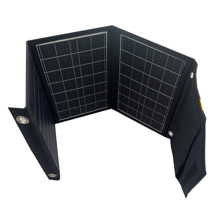 45W Solar Ladegerät tragbares wasserdicht, IP67 faltbares Solarpanel mit 2 USB-A und USB-C nschluss,