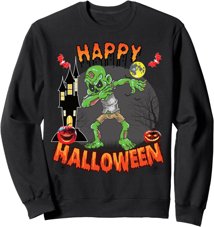 Lustiges Dabbing Zomie Mumie Happy Halloween Kostüm Jungen Sweatshirt