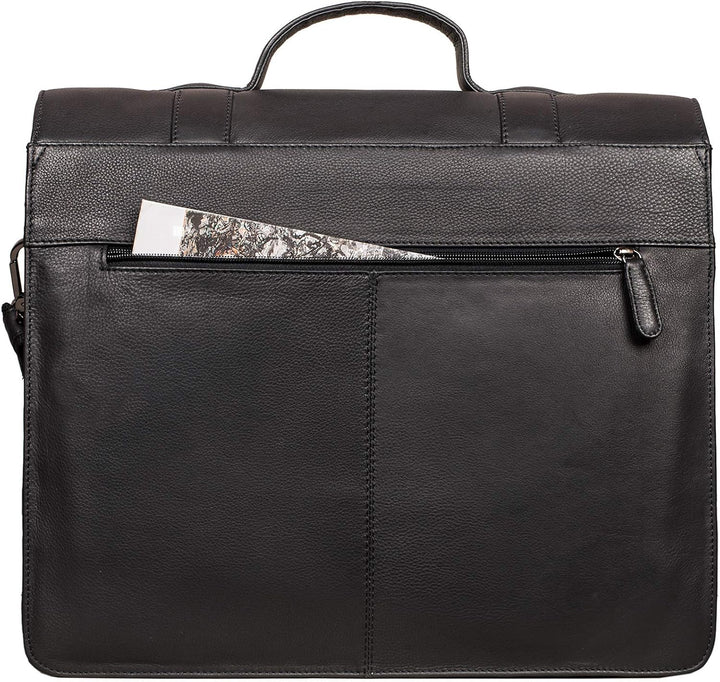 STILORD 'Marius' Klassische Lehrertasche Leder Schultasche XL gross Aktentasche zum Umhängen Busines