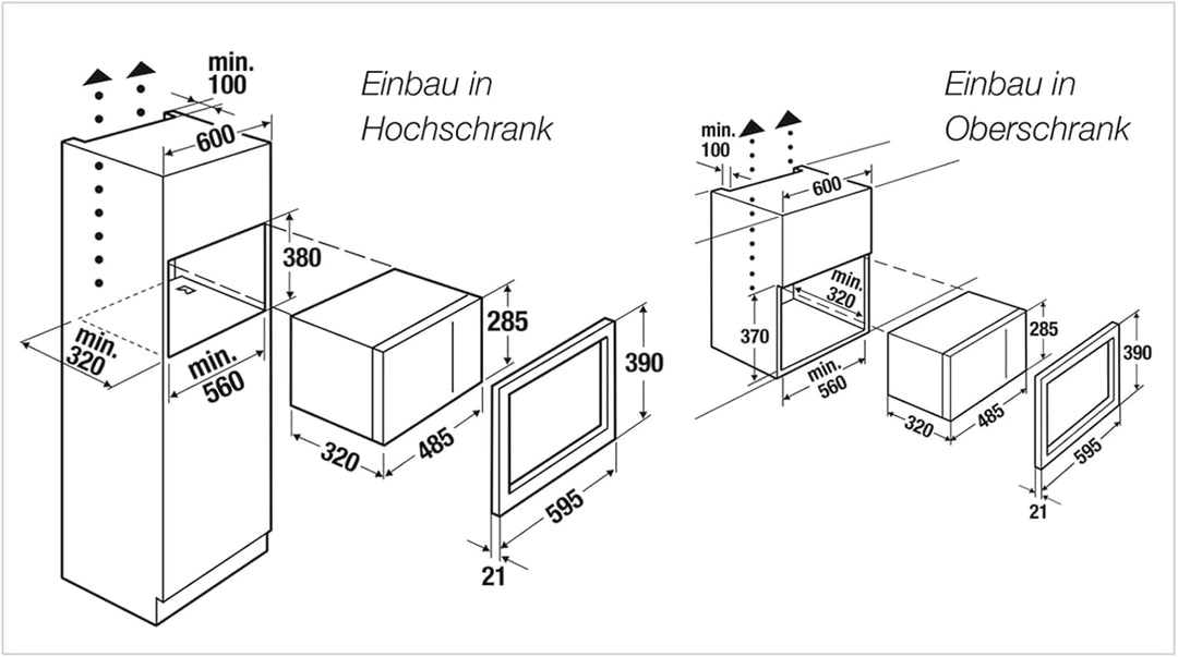 Küppersbusch M6120.0S Einbau-Mikrowelle, Glas/Metall, Schwarz