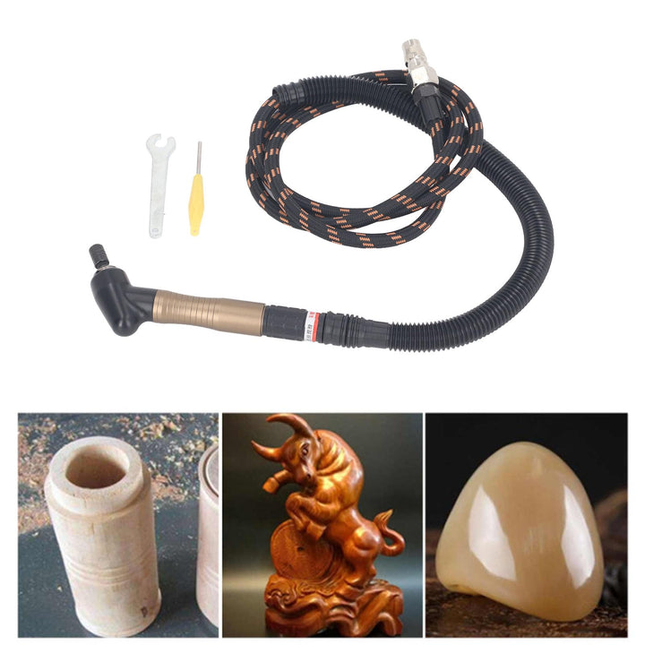 Luft-Mikroschleifer-Set, 23500 U/min, 90 Grad Pneumatischer Stabschleifer, Pneumatischer Mikro-Luft-