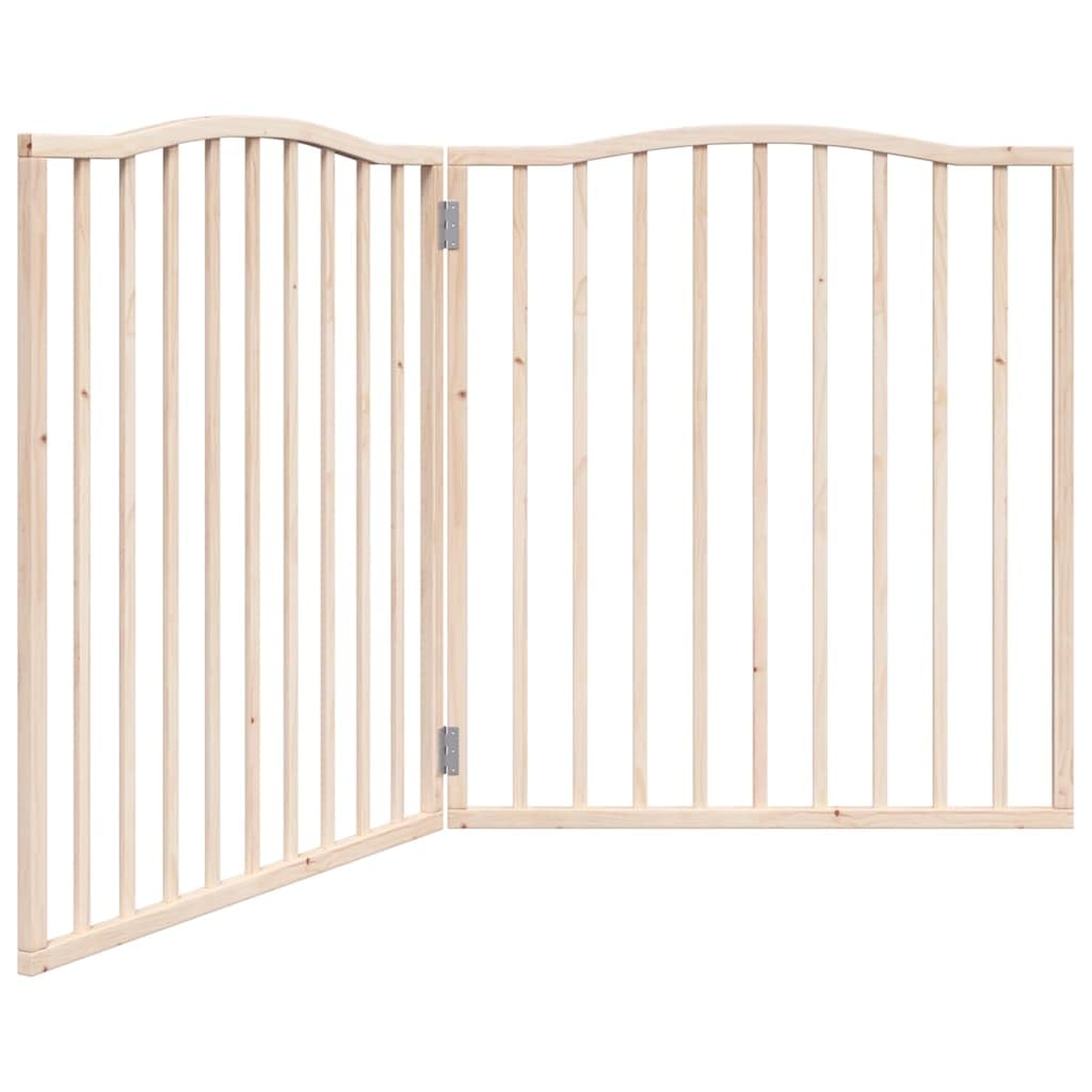 2-TLG. Hundetor faltbar aus Pappelholz 160 cm, freistehend, wetterfest und robust, ideal als Absperr