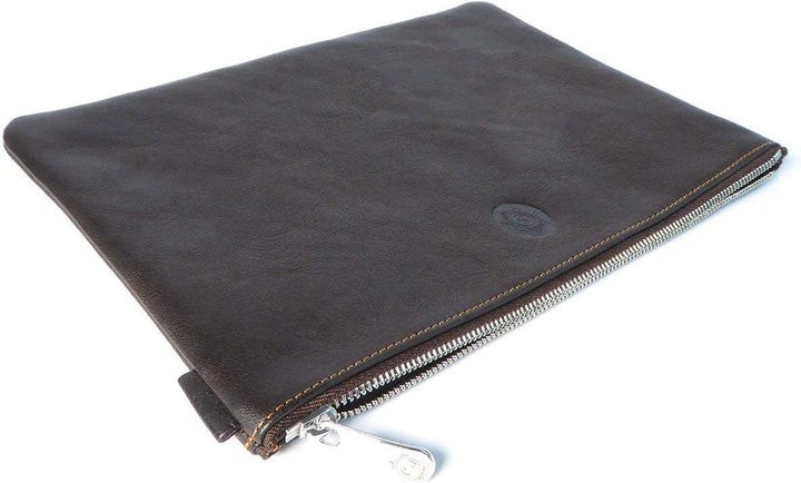 SONNENLEDER - hochwertige Banktasche "WEILL" Farbe: Mocca *Echtes Leder*, Mocca