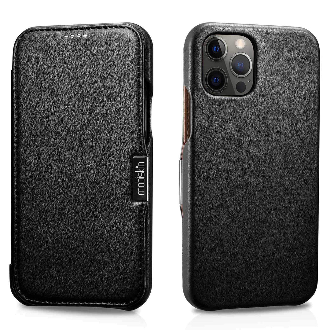 Mobiskin Hülle kompatibel mit Apple iPhone 12 PRO MAX (6,7 Zoll), Handyhülle mit echtem Leder, Case,
