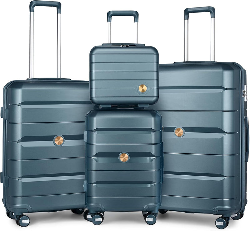 Sea choice Kofferset 4tlg Handgepäck Trolley Koffer mit Beautycase Hartschalen Polypropylene Reiseko