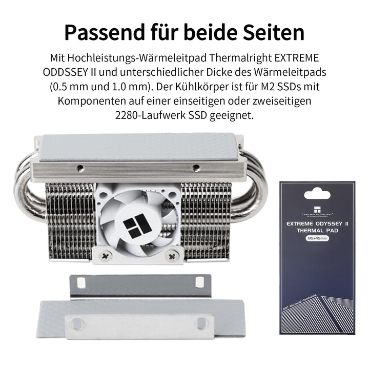 Thermalright HR10 2280 PRO SSD Cooler,2280 SSD Heatsink Kühlung,Doppelseitiger Kühlkörper,3500-6500R