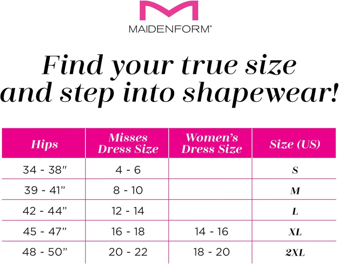 Maidenform Damen Oberschenkel-Shapewear L Schwarz, L Schwarz