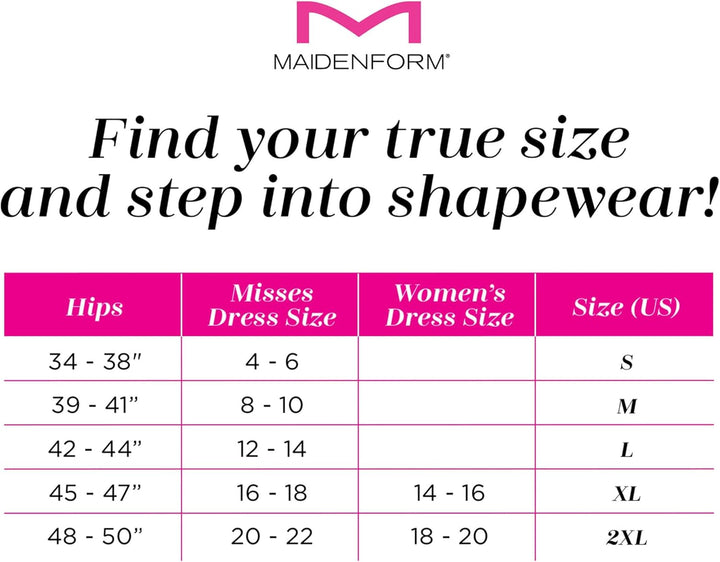 Maidenform Damen Oberschenkel-Shapewear L Schwarz, L Schwarz