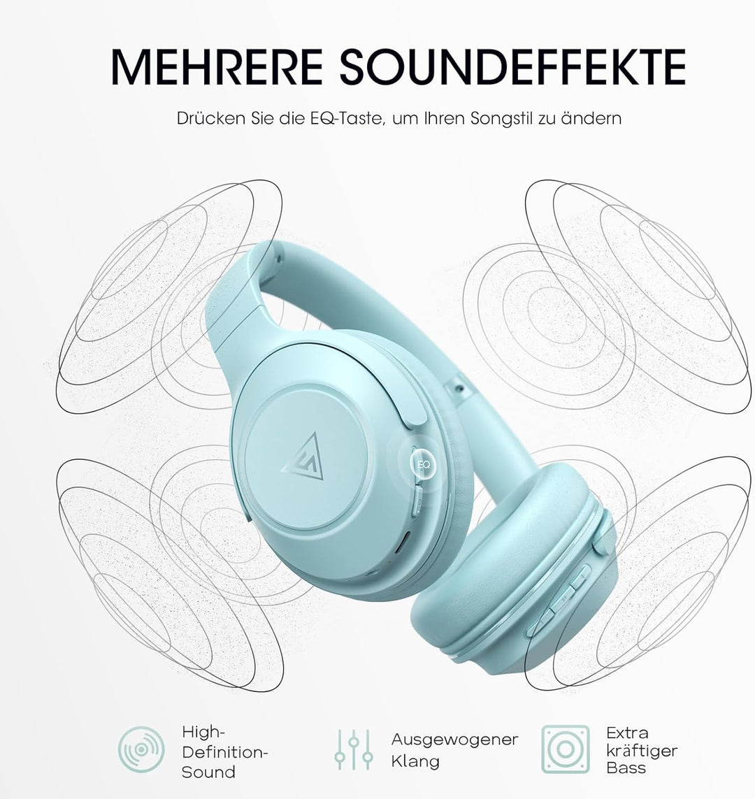 DOQAUS Kopfhörer Kabellos Bluetooth,70Std Kopfhörer Over Ear mit, Bluetooth 5.4 Kpfhörer mit Kabel,