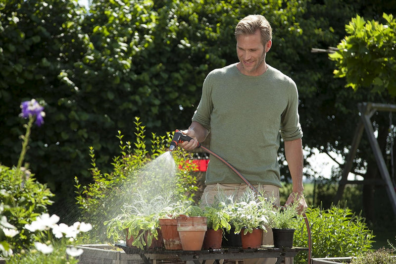 Gardena Metalldüse – frostsicher – (Variable Sprühmuster) + Wasserstopp, 3815M-FP Reinigung Metall –