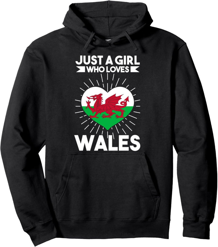 Nur ein Mädchen, das Wales Wales Mädchen liebt Pullover Hoodie