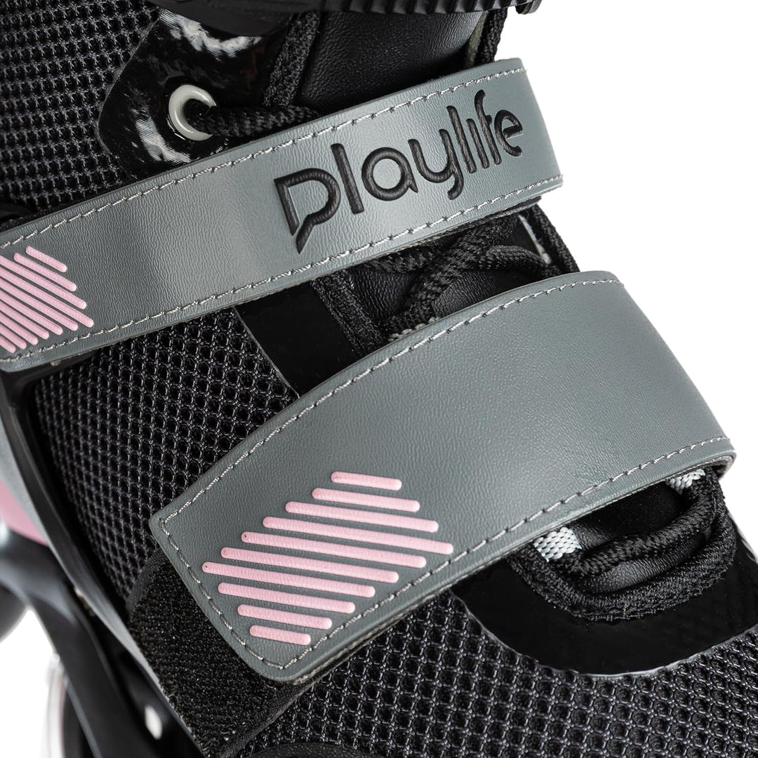 Playlife Inline Skates GT Pink 110, Grau/Pink, für Damen, 110mm/80A Rollen, ABEC 7 Kugellager, Art.