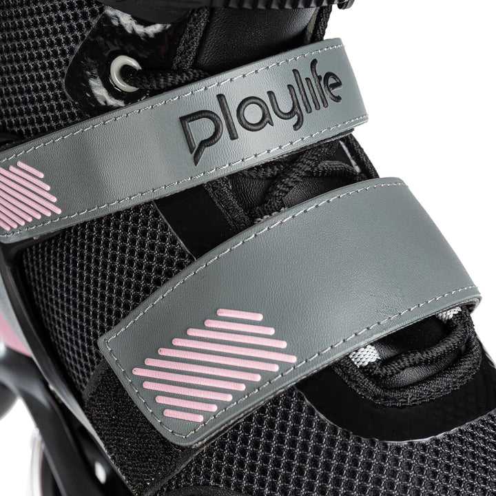 Playlife Inline Skates GT Pink 110, Grau/Pink, für Damen, 110mm/80A Rollen, ABEC 7 Kugellager, Art.