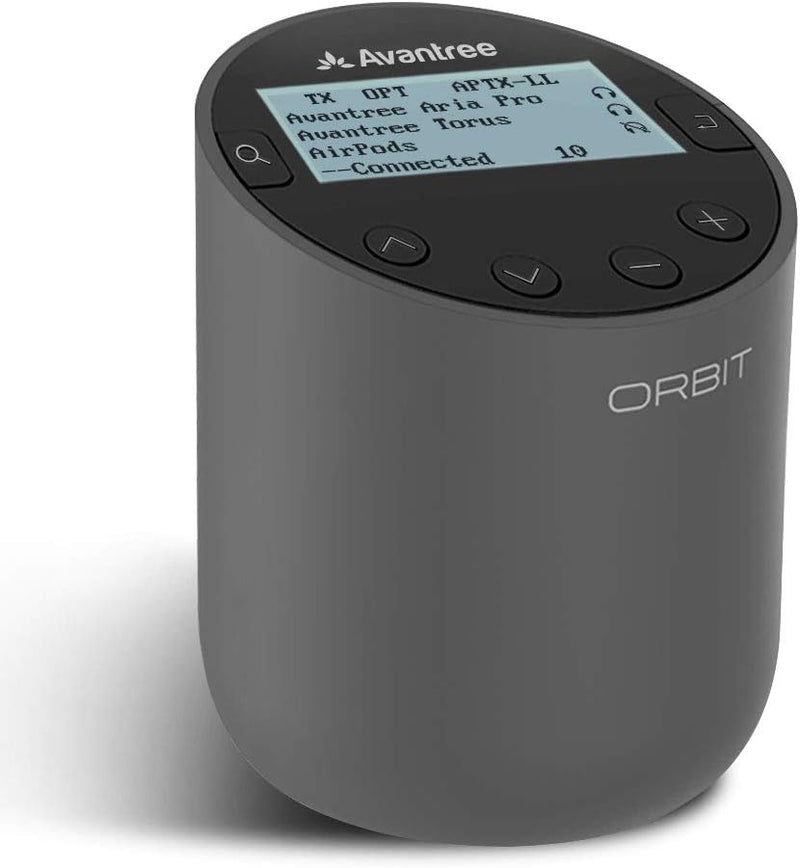 Avantree Orbit Bluetooth 5.0 Audio Transmitter Sender für TV mit LCD Anzeige, Zwei Integrierten Ante