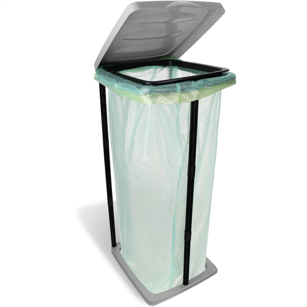 com-four® 2X Müllsackständer mit Deckel - optimal für Heim, Garten, Werkstatt und Camping - 3 möglic