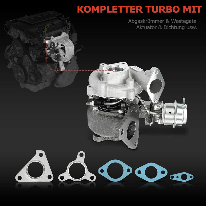 Frankberg Turbolader Abgasturbolader Diesel Kompatibel mit Almera Tino V10 2.2L 2003-2006 Primera P1