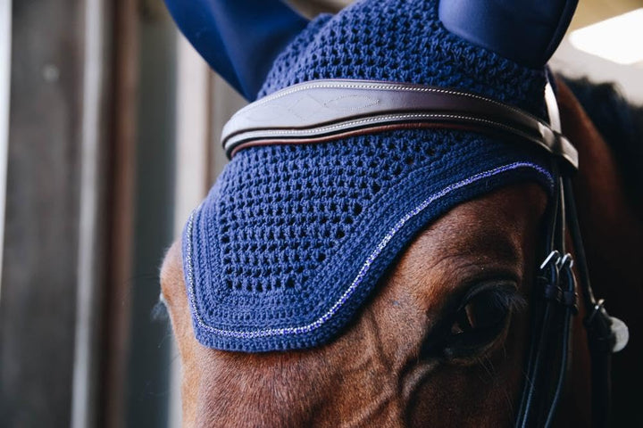 Kentucky Horsewear Wellington Sparkling Soundless Fliegenohren navy WB, navy WB