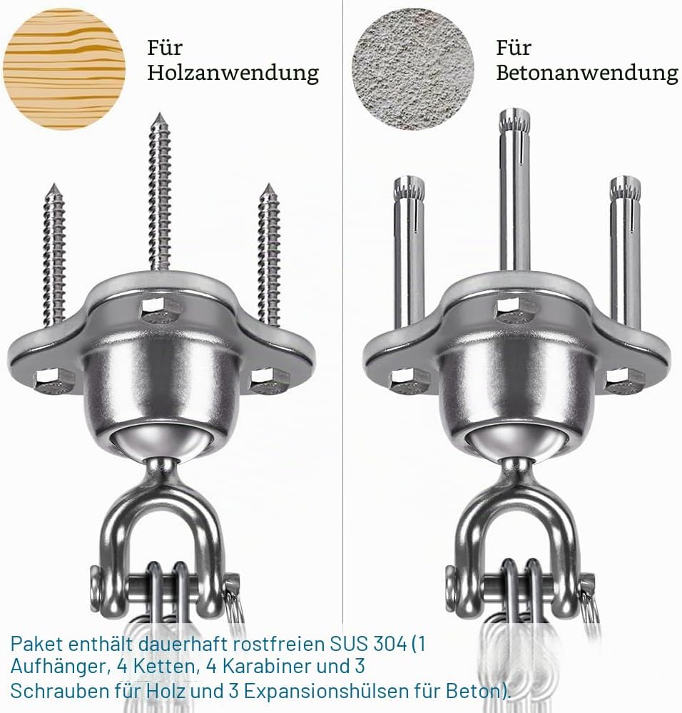 SELEWARE Schwerer Boxsackhalterung, Boxsack, Deckenhalterung, geräuschloser Ball, Drehgelenk für Box