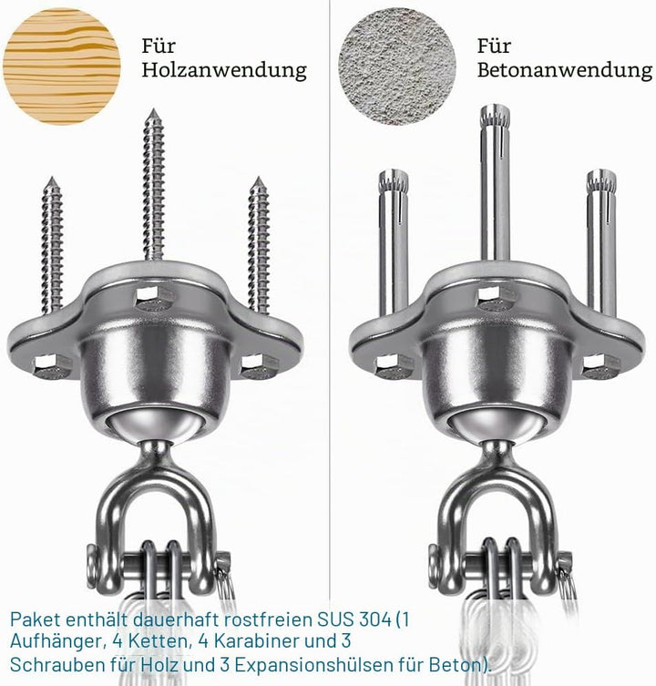 SELEWARE Schwerer Boxsackhalterung, Boxsack, Deckenhalterung, geräuschloser Ball, Drehgelenk für Box