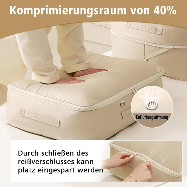 FIVAVA Platzsparender Komprimierender Organizer,Aufbewahrung für Bettdecken,Kleidung Aufbewahrung,Au