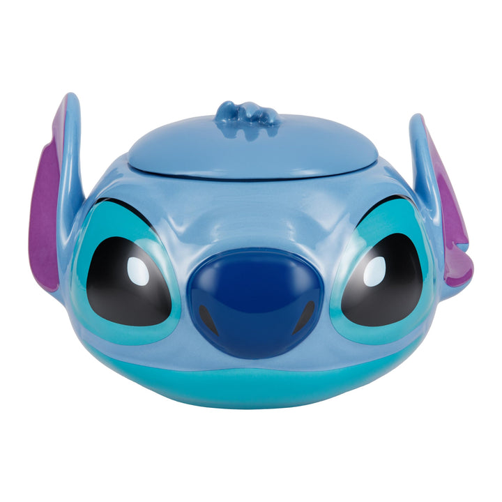 Stitch Keksdose - Offiziell lizenziertes Disney förmiges Behältnis mit Deckel, ideal zur Aufbewahrun