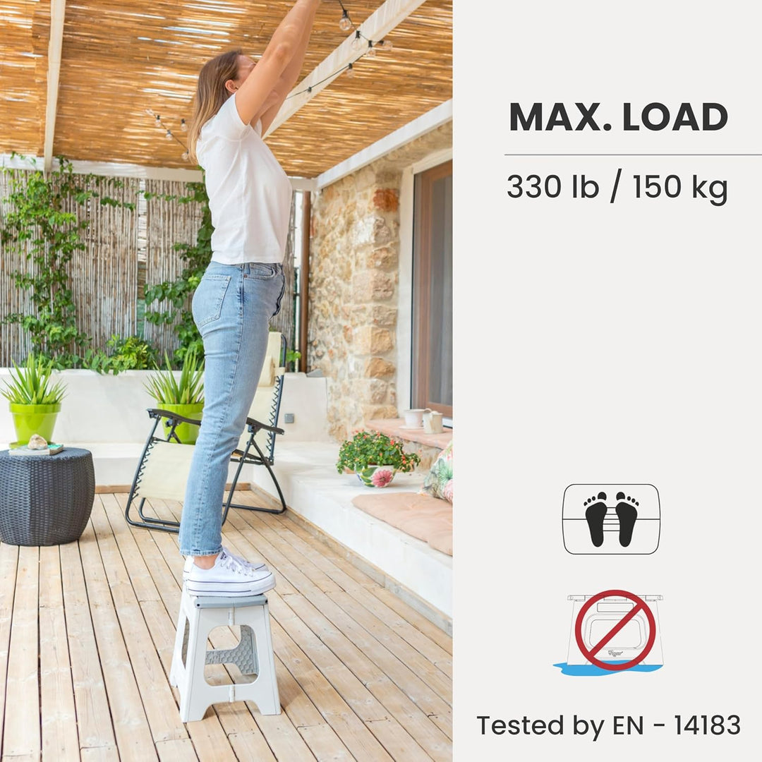 VIGAR - Zusammenklappbarer Hocker - Modell Compact Zeroline - 32 cm Höhe - 80% recycelter Kunststoff
