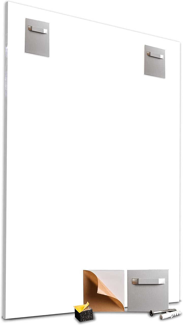 wandmotiv24 Totenkopf Wandbild aus Acrylglas, Grösse 80x60cm, Hochformat, Schädel im Rauch, Schwarz,