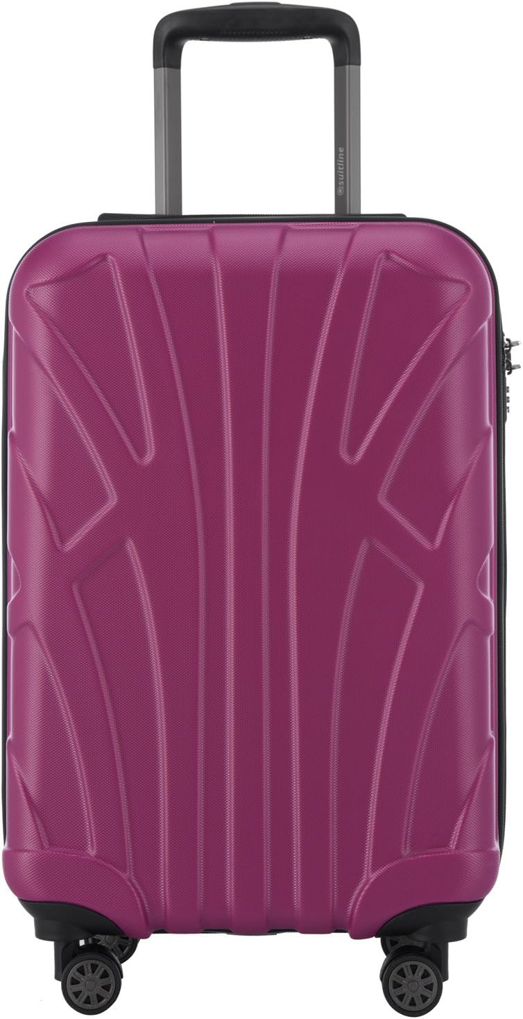suitline Handgepäck Hartschalen-Koffer Koffer Trolley Rollkoffer Reisekoffer, TSA, 55 cm, ca. 34 Lit