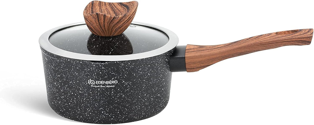 EDENBERG 15 TLG Topfset Induktion, Töpfe & Pfannen beschichtet, Kochtopf Set | induktions Töpfe Set,