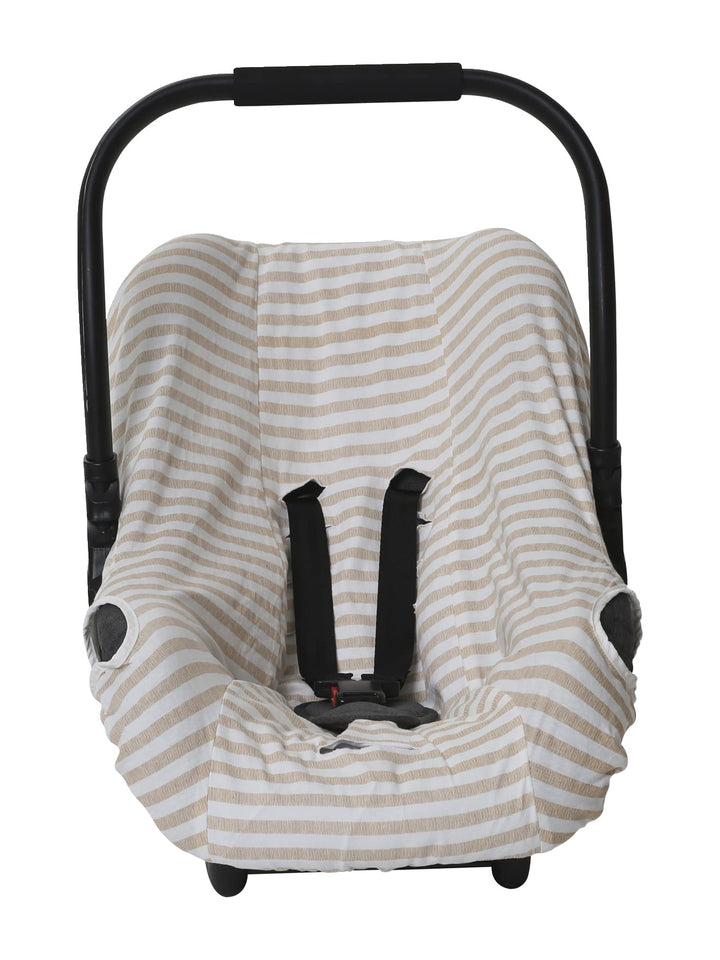 VERTBAUDET Schonbezug für Babyschale Gr. 0+ beige gestreift ONE SIZE