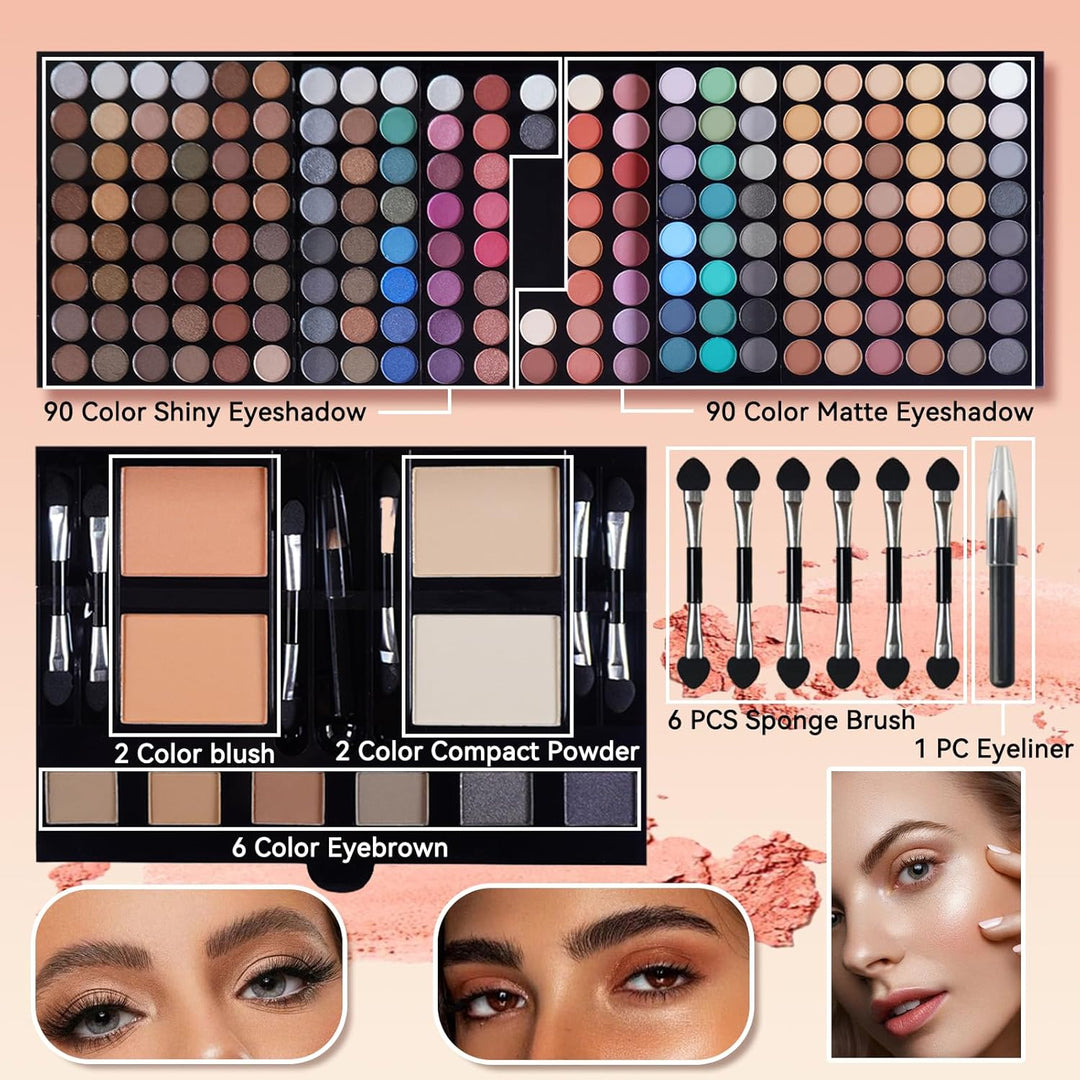CHSEEO Schmink Geschenkset Make-Up Set Kosmetik Makeup Paletten Schminkkoffer Schminke für Gesicht,