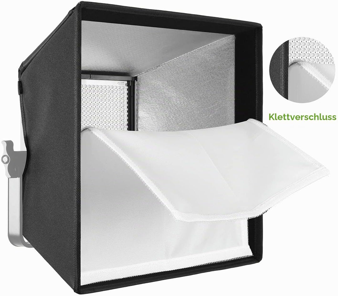 GVM Softbox mit Gitterdiffusor für GVM LED 50RS 672S MB832 520LS 520S 1200D Serie LED Videoleuchte,