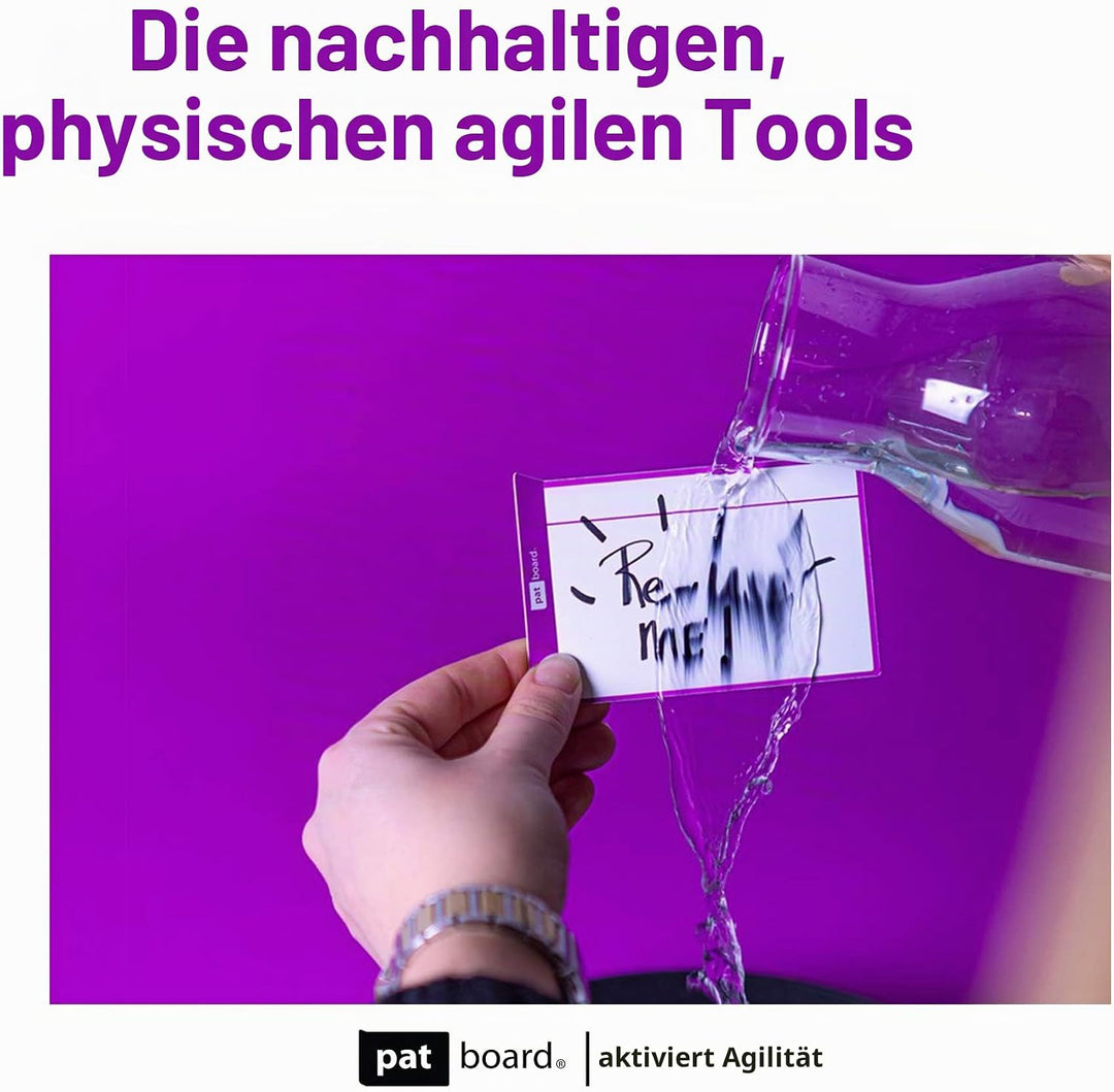 PATboard Kanban Board und Scrum Board – Full Tool Set für Whiteboard, Magnettafel - Beschreibbare Ma