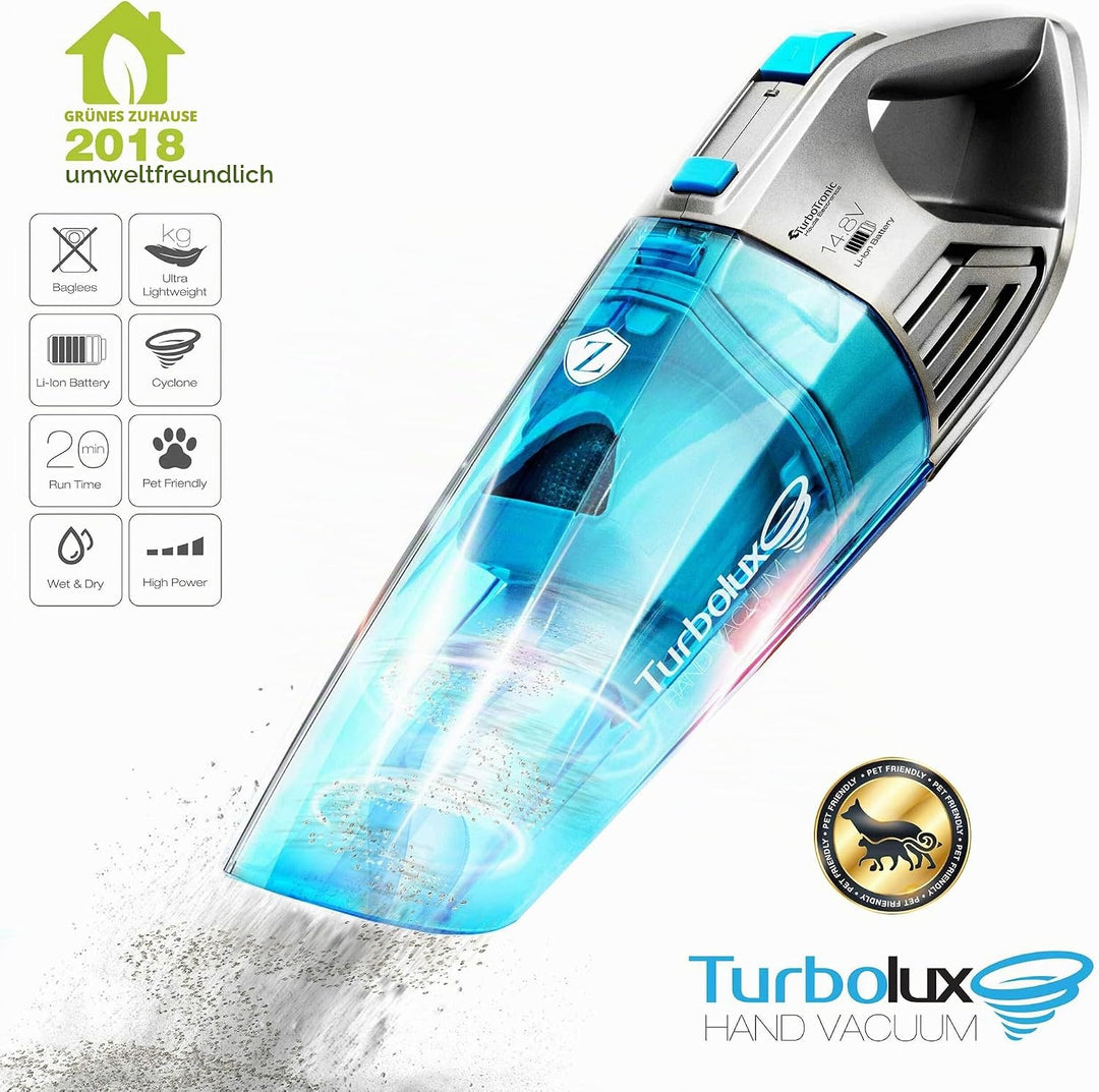 TurboTronic - Zyklon Akku Handstaubsauger, Staubsauger mit 14,8V LI-IONEN Power, starke Saugkraft (4