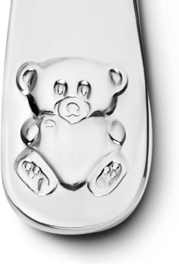 Zilverstad Kinderbesteck Bär mit Herz, 4-teilig, Edelstahl, Silberfarben, 15.5 x 21.5 x 2.5 cm, 4