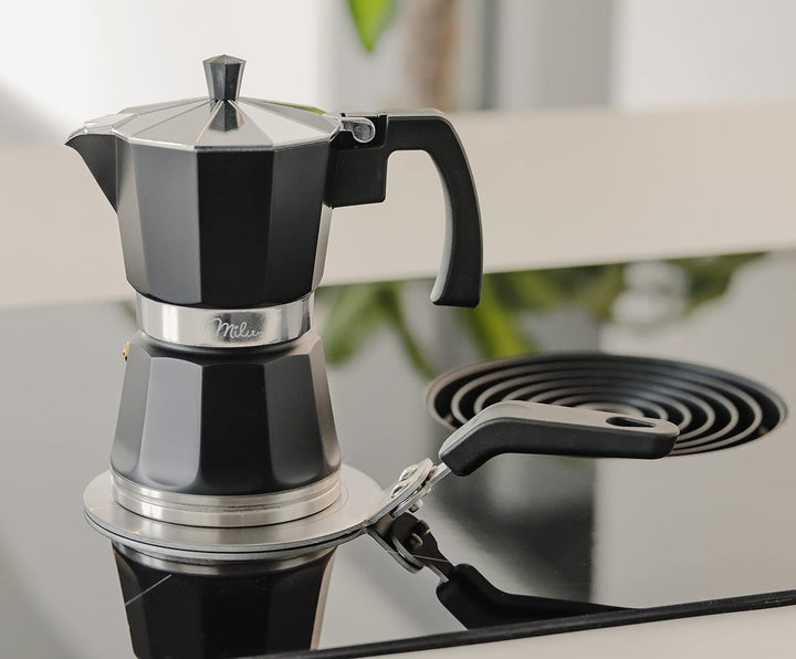 Milu Induktion Adapterplatte 13cm Edelstahl – Adapter Espressokocher I Verwendung von Moka Kochgesch