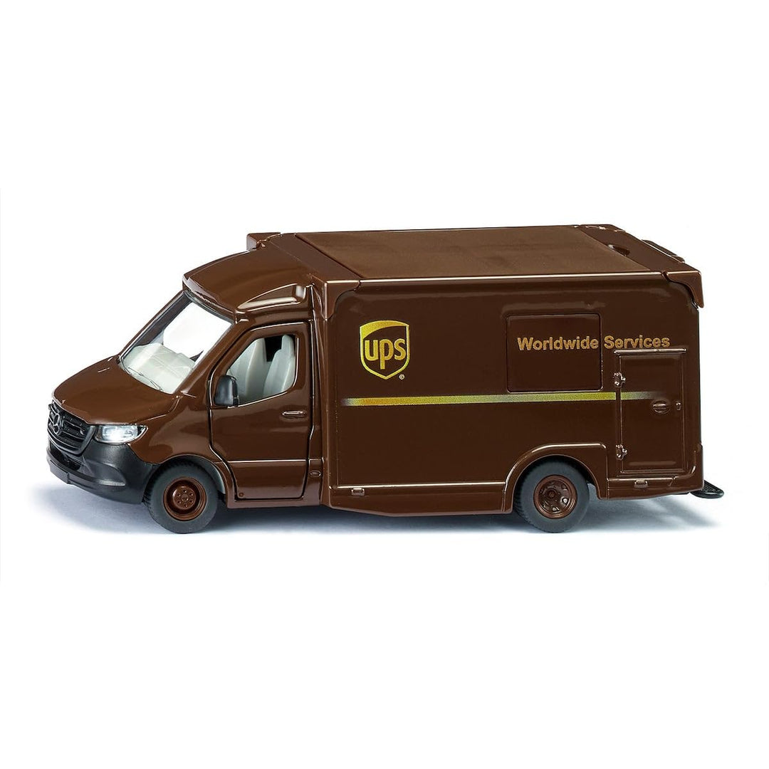 siku 1920, Mercedes-Benz Sprinter UPS Paketdienst, 1:50, Metall/Kunststoff, Braun, Bewegliche Teile