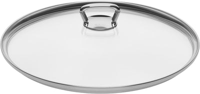 Silit Gemüse- Suppentopf Induktion 28cm, Glasdeckel, Topf hoch 12l, Edelstahl poliert, unbeschichtet