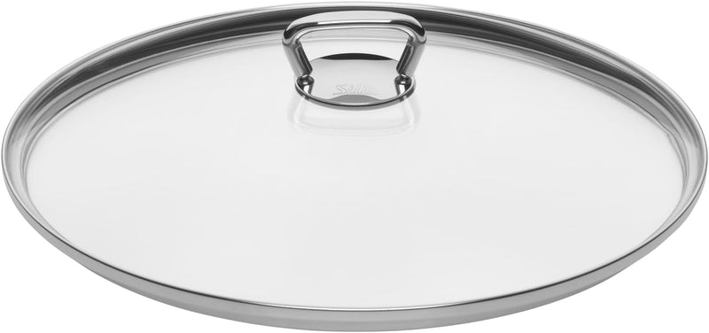 Silit Gemüse- Suppentopf Induktion 28cm, Glasdeckel, Topf hoch 12l, Edelstahl poliert, unbeschichtet