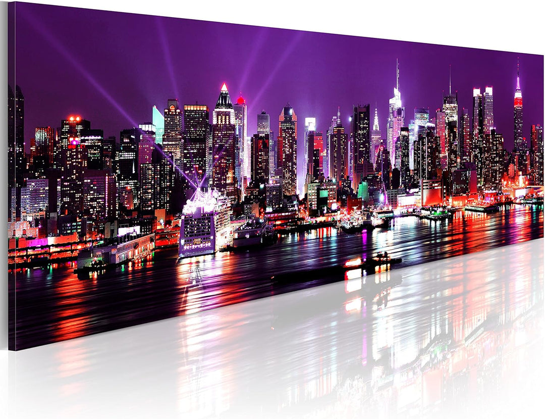murando - Wandbilder XXL New York 135x45 cm 1 tlg - Wand Deko Vlies Leinwand Bilder Gross Wanddeko W
