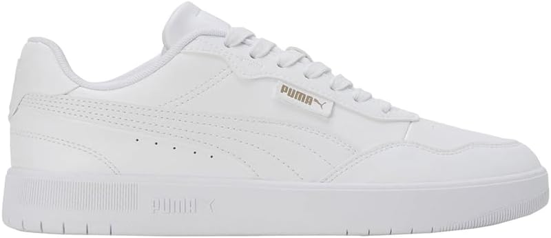 PUMA Herren Court Ultra Lite Sneaker 39 EU Puma White Puma White Puma Gold, 39 EU Puma White Puma Wh