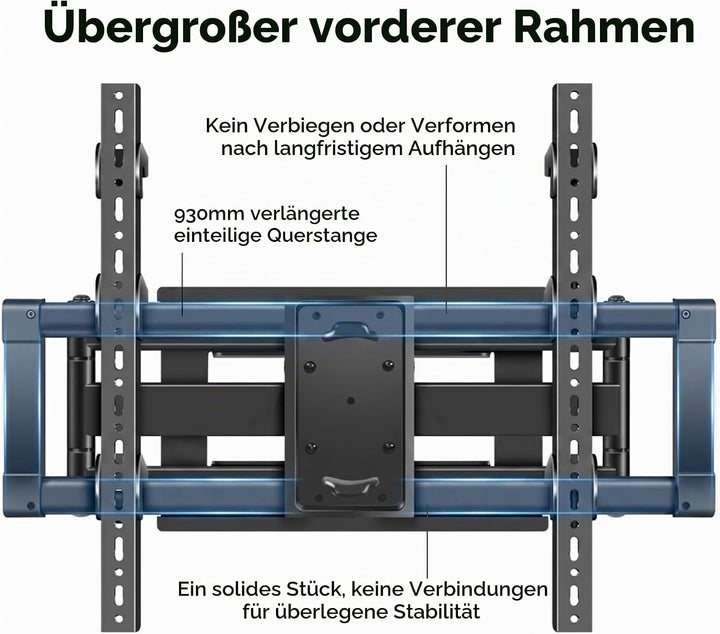TV Wandhalterung Schwenkbar für 55-100 Zoll Fernseher, Neigbar Ausfahren Wandhalterung für Flach &amp; C