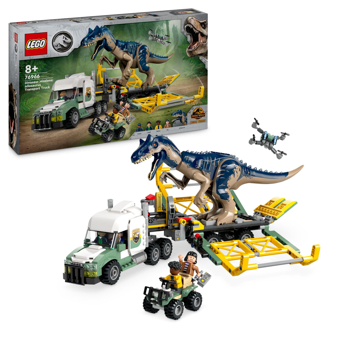 Lego Jurassic World Dinosaurier-Missionen: Allosaurus-Transporter, Dino-Spielset, Geschenkidee für K