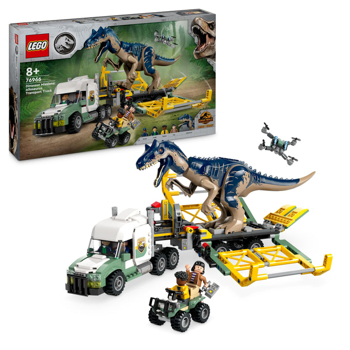 Lego Jurassic World Dinosaurier-Missionen: Allosaurus-Transporter, Dino-Spielset, Geschenkidee für K