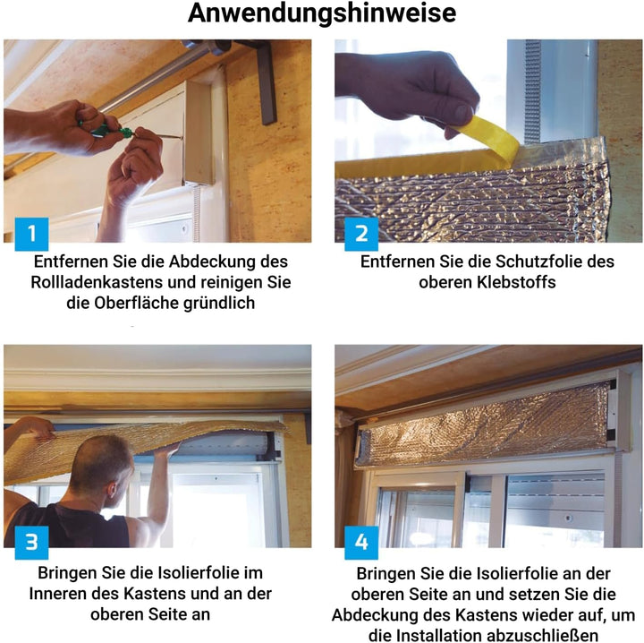 ROLLADENKASTEN DÄMMUNG MIT SELBSTKLEBENDER RÜCKSEITE|Verhindert das Eindringen von Kälte oder Wärme