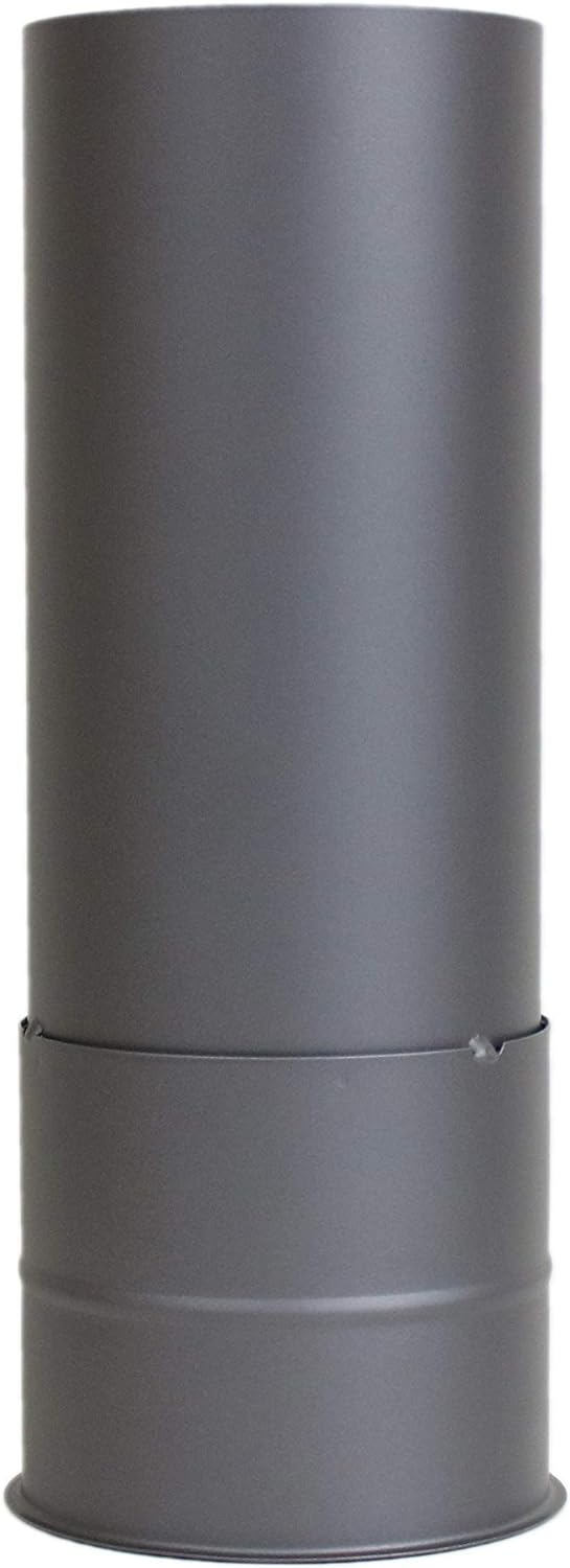 LANZZAS Ofenrohr Wandfutter/Mauermuffe mit 250 mm Rohrverlängerung - für den Durchmesser Ø 120 mm -