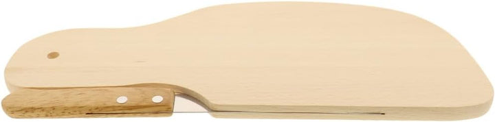 4X HOFMEISTER® Frühstücksbrett mit Brotmesser Buchenholz 28 x 11 x 1 cm