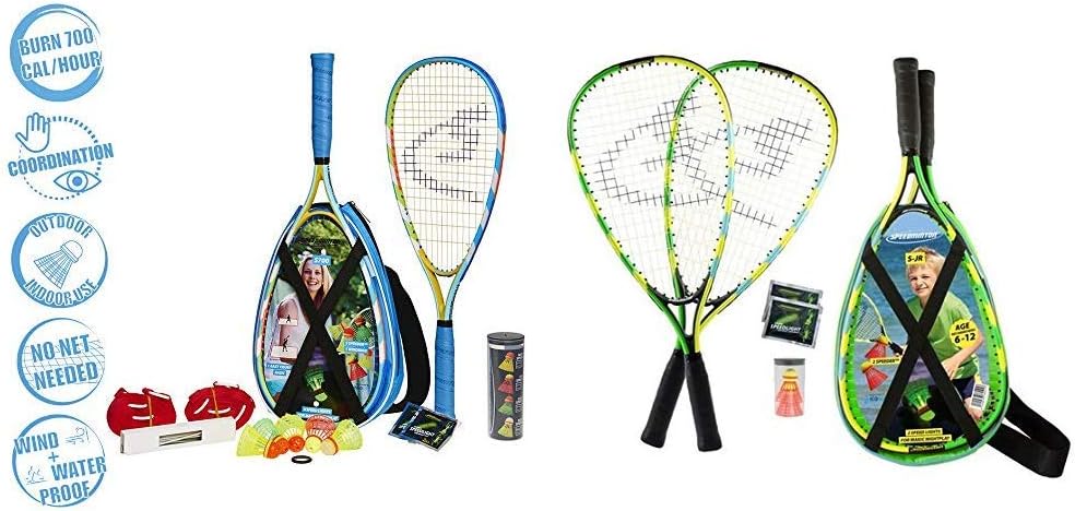 Speedminton® S700 Set – Original Speed Badminton/Crossminton Allround Set inkl. 5 Speeder®, Spielfel